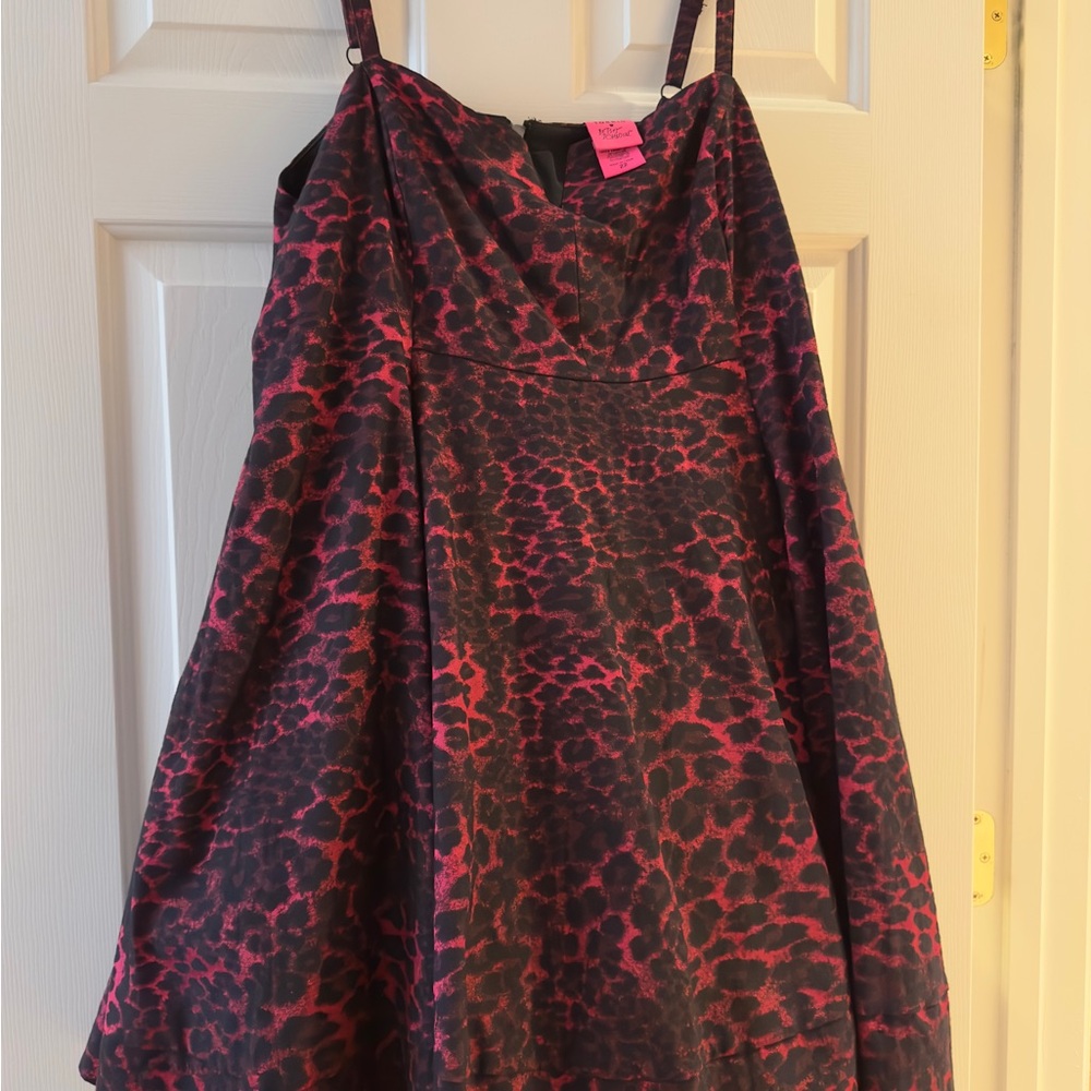 Betsey Johnson Pink Leopard Tulle Dress - Size 22